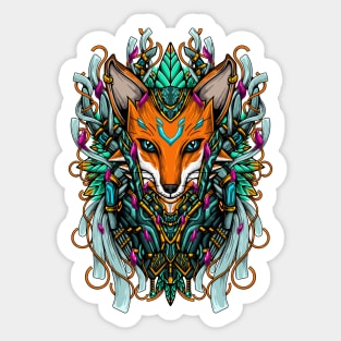 Vivid Royal Ancient Celtic Fox Sticker